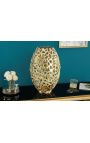 CORY Stahl und Gold Metall dekorative Vase - 50 cm