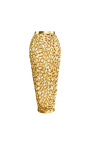 Dekoratívna oceľ a zlatá kovová váza - 65 cm