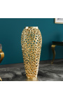 Dekorativna vaza CORY iz zlatega metala in aluminija - 90 cm