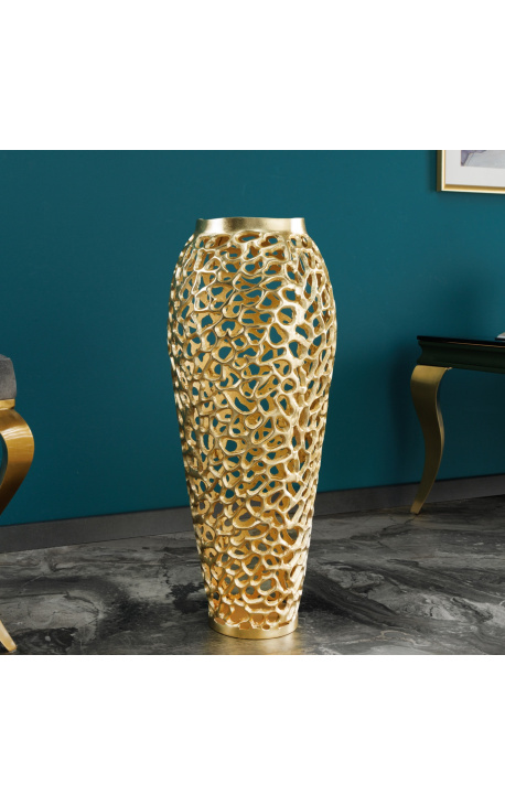 Deco vase CORY metal and gold aluminium - 90 cm