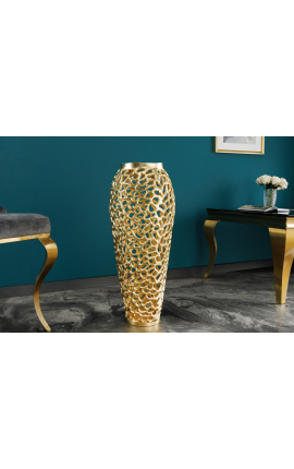 Vase décoratif CORY en métal et aluminium doré - 90 cm