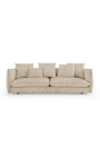 3-seater sofa CEMENOS champagne-coloured velvet