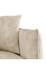 Τριθέσιος καναπές CEMENOS σε χρώμα σαμπάνιας βελούδο