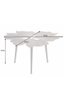 Table basse "feuilles de Ginkgo" métal et aluminium doré 75 cm