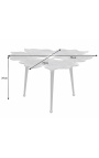 Kavarna miza "listje Ginkga" kovinski in aluminijski srebrni barvi 75 cm