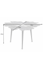 Table basse "feuilles de Ginkgo" métal et aluminium argenté 75 cm