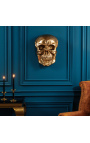 Large golden aluminum "Skull" wall decoration