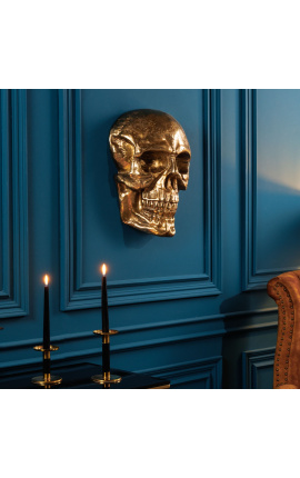 Grote gouden aluminium &quot;Skull&quot; wanden decoratie