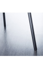 Uppsättning av 2 Richard designer matstolar i taupe sammet och svarta ben