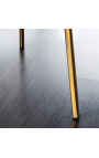 2 dizainerio RICHARD valgomojo kėdžių rinkinys balto aksomo ir auksinėmis kojomis