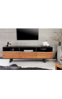 TV-skabet i akacia NATURA med sort metal - 140 cm