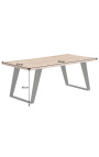 NATURA coffee table with black metal base - 115 cm