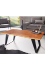 NATURA salontafel met zwarte metalen basis - 115 cm