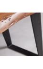 NATURA" akakijos kėdė su juodojo metalo pagrindu - 155 cm