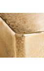 MALO firkantet kaffebord i aluminium og guld metal hamret - 70 cm