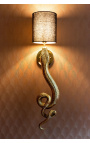Applique murale "Serpent" en aluminium couleur doré