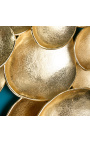 Καθρέφτης με αφηρημένα σχήματα από χρυσό μετάλλιο 70 cm