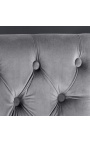 Scaun baroc modern, spătar diamant, oțel gri și crom - 6