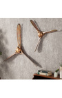 Aircraft propeller a fali dekorációhoz a réz alumíniumban - 97 cm