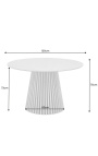 Kulový jídelní stůl PARMA 120 cm světlý dub