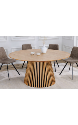 Mesa de comedor redonda PARMA 120 cm roble claro