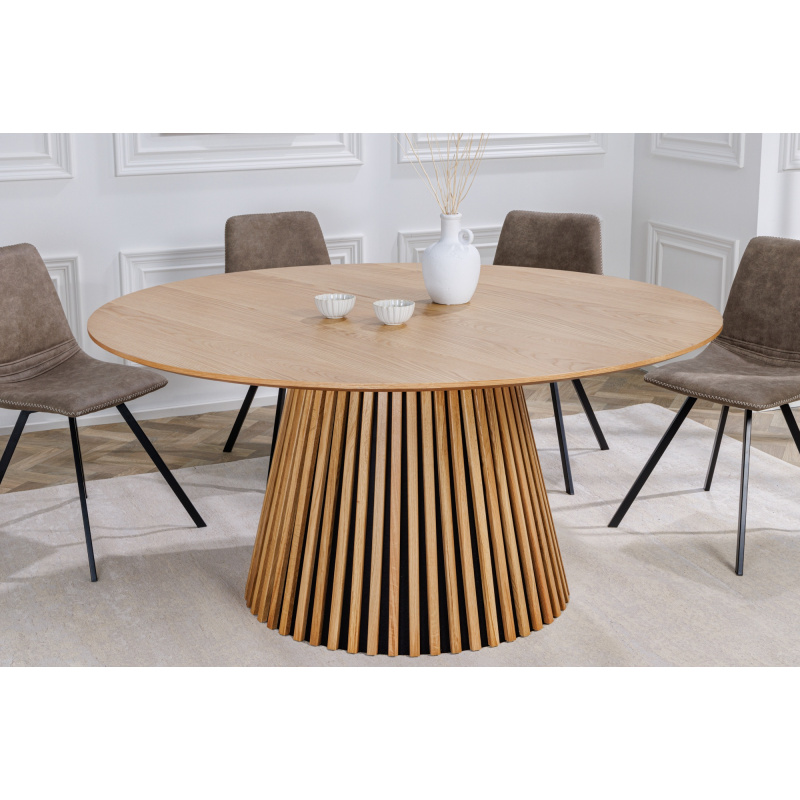 Round dining table PARMA 120 cm light oak