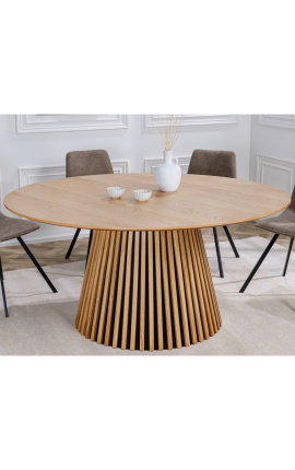 Okrugli stol za jelo PARMA 120 cm svjetli hrast
