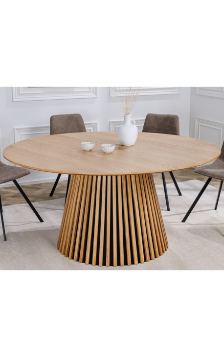 Table de repas ronde PARMA 120 cm chêne clair