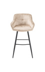 Conjunto de 2 sillas de bar "Estoy eufórica" diseño de terciopelo