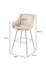 Set 2 barových židlí "Euphorický" karamelový sametový design