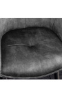Conjunto de 2 cadeiras de bar "Euforia" design de veludo cinza