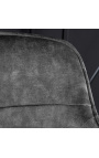 Set av to barstoler "Euphorisk" grå sammetdesign