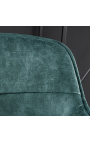 Sæt af 2 barstole "Euphorisk" benzinblåt fløjlsdesign