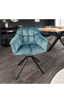 Set di 2 sedie rotanti "Betty" in velluto blu