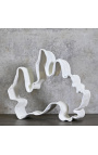 Скулптура "Органичен печат" бела керамика