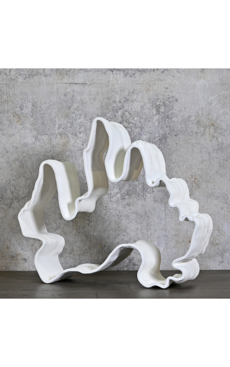 Sculpture "Biološko tiskanje" bijela keramika