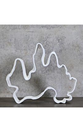 Sculpture &quot;Organic printing&quot; white ceramic