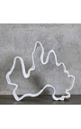 Skulptur "Organisk trykning" hvid keramik