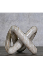 Sculpture contemporaine en marbre beige 