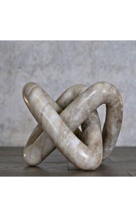 Sculpture contemporaine en marbre beige 