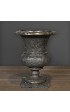 Medici vase i svart marmor, 1800-tallsstil - størrelse M
