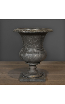 Medici vase in black marble, 19th century style - Size M