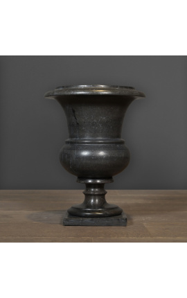 Jarrón Medici en mármol negro de estilo 19 - Talla S