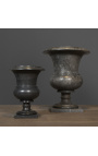 Vase Médicis en marbre noir de style XIXème - Taille S