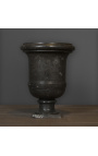 jarrón de jardín de mármol negro de estilo 18th siglo - Tamaño M
