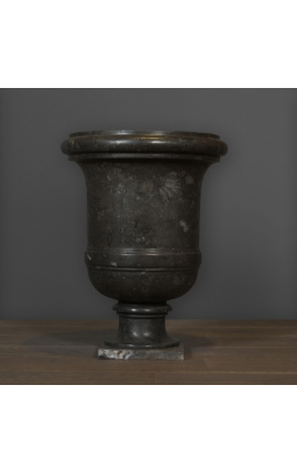 Vaso da giardino in marmo nero in stile XVIII secolo - Misura M