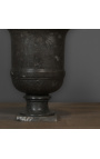 Градинска ваза от черен мрамор в стил 18 век - размер M