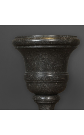 18 amžiaus stiliaus juodo marmuro sodo vaza - S dydis