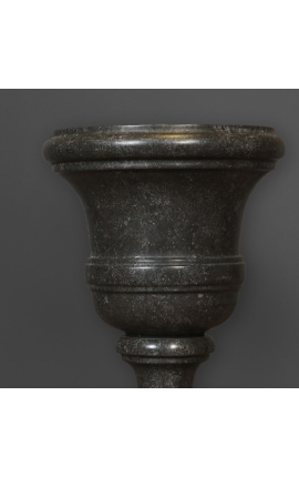 Vaso da giardino in marmo nero in stile XVIII secolo - Misura S