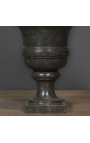 Vase de jardin en marbre noir de style XVIIIème - Taille S